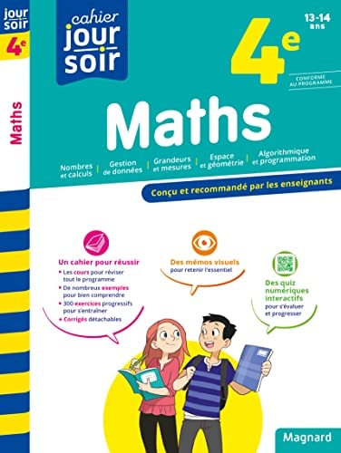 [9782210777316] Cahier du jour/cahier du soir Maths 4e