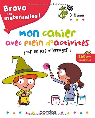 Mon cahier avec plein d'activité pour ne pas m'ennuyer !