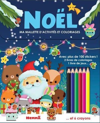 Noël Ma mallette d'activités et coloriages avec 6 crayons