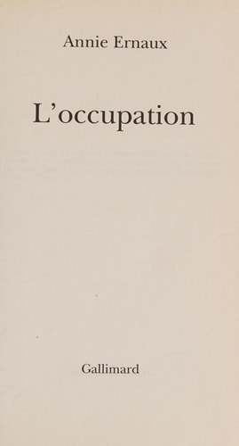 L'occupation
