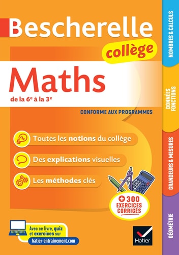 [9782401084551] Bescherelle maths collège de la 6e à la 3e