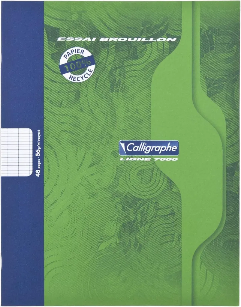 Clairefontaine | 7000, Cahier piqué brouillon 17x22 48p séyès 56g 100% recyclé