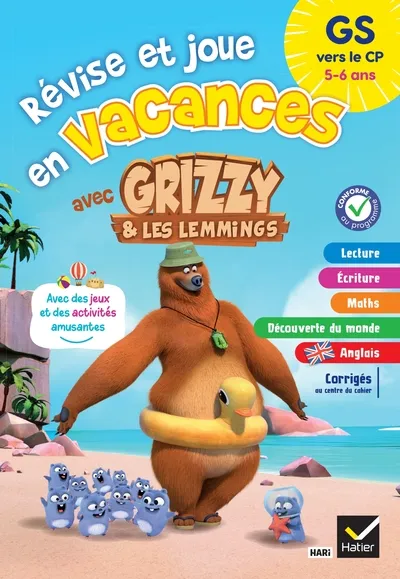 Cahier de vacances Grizzy et les lemmings - GS vers le CP