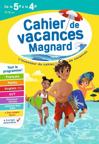 Cahier de vacances 2026, de la 5e vers la 4e