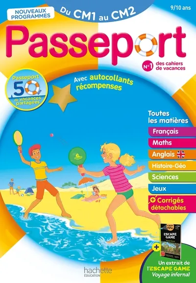 Passeport Du CM1 au CM2 9/10 ans Cahier de vacances 2026