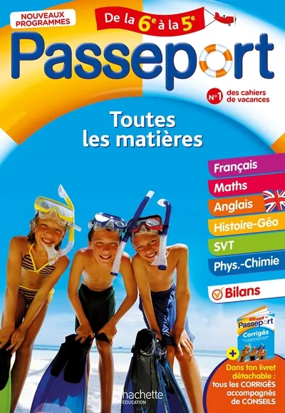 Passeport - Toutes les matières - De la 6e à la 5e - Cahier de vacances 2026