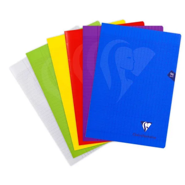 [303161C] Mimesys cahier piqué polypro 21x29,7cm 96p séyès coloris assortis