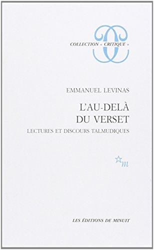 L'au-delà du verset lectures et discours talmudiques