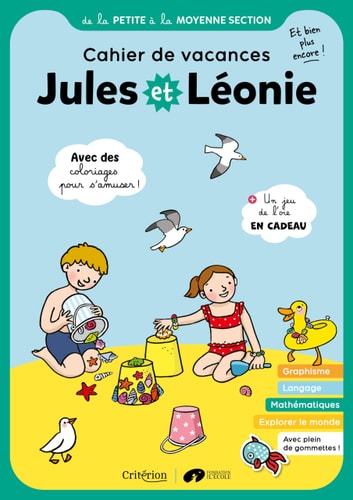 [9782741302803] Cahier de vacances Jules et Léonie de la PS à la MS