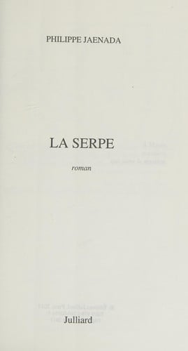 [9782260029397] La serpe