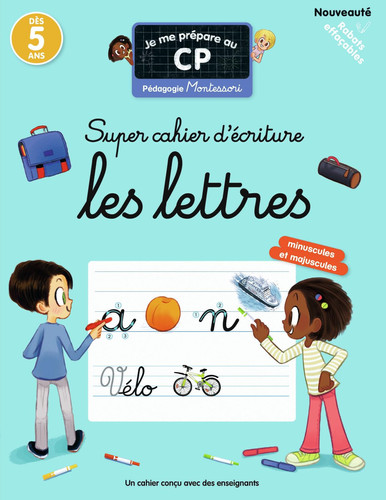 Super cahier d'écriture - Les lettres Avec des rabats effaçables
