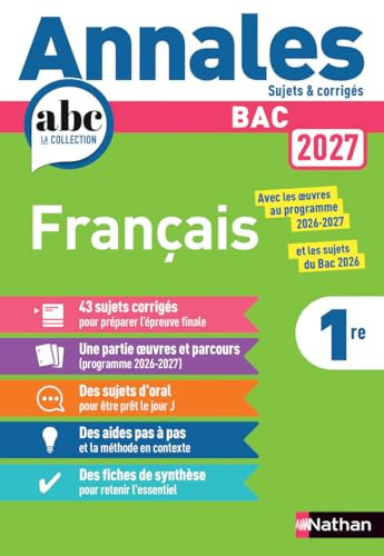 Annales Bac Français 2027